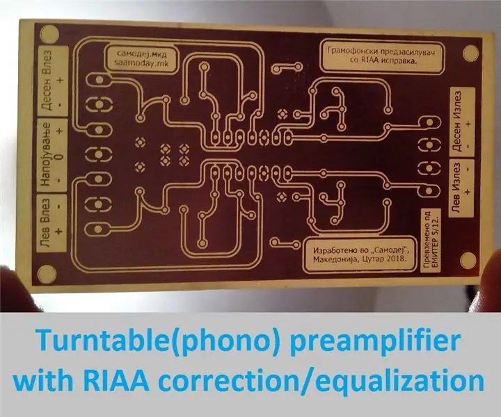 Preamplificatore per giradischi (phono) con correzione RIAA: 7 passaggi