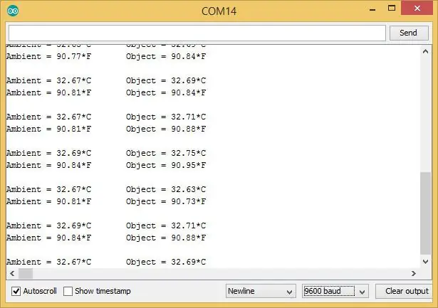 প্রোগ্রাম Arduino MLX90614