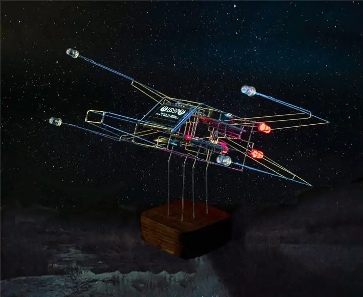 Rellotge Wireframe X-Wing