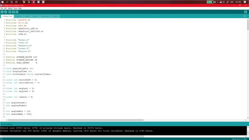 Programmation de l'Arduino