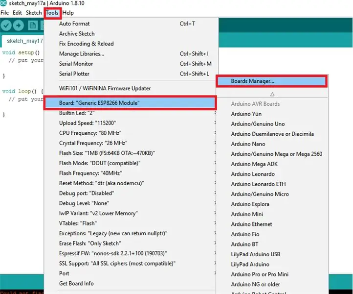 Arduino IDE এ Esp8266 সাপোর্ট যোগ করা