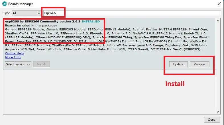 „Esp8266“palaikymo pridėjimas prie „Arduino IDE“