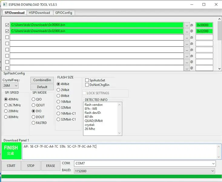 Instalación de nuevo firmware