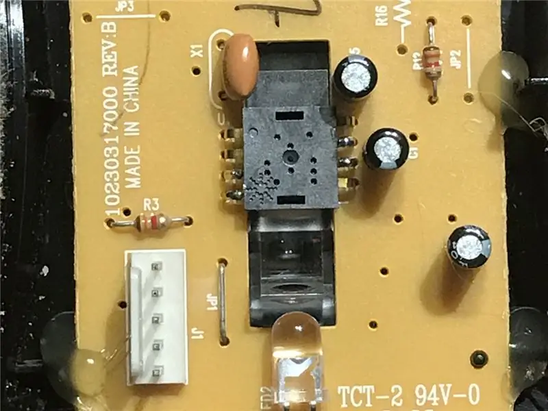 Soldeerdrade aan die optiese muissensor