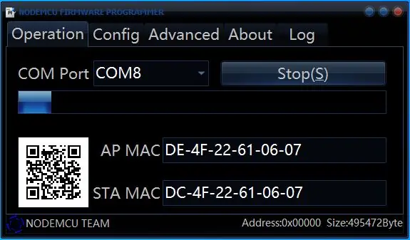 Firmware de sensor parpadeante