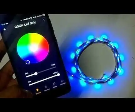 شريط إضاءة ليد لاسلكي RGB باستخدام Bluetooth و Wifi ESP8266: 3 خطوات