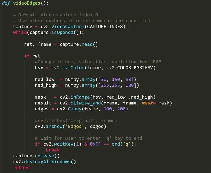 VideoEdges funkcija