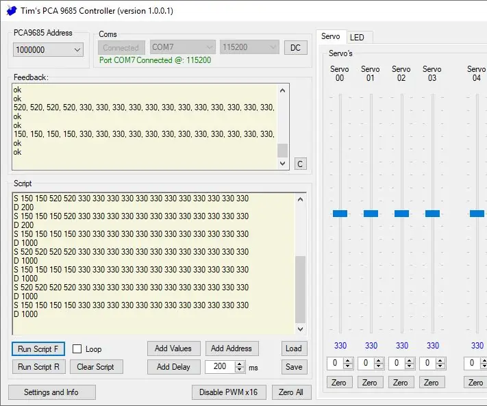 Tims PCA9685 -kontroller: 5 steg (med bilder)