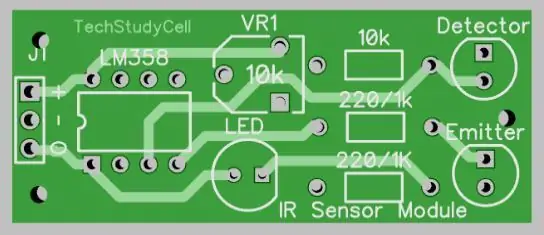 Kubuni PCB kwa sensorer ya ukaribu wa IR