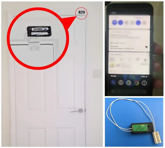 IOT Dörrsensor - Wi -Fi -baserad, Driven av 2xAAA -batterier
