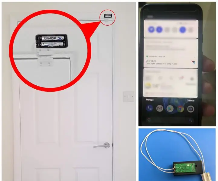 IOT Dørsensor - Wi -Fi -baseret, tændt for 2xAAA -batterier: 6 trin