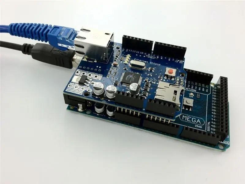 Cascade of Shift Registers 74HC595 Dikendalikan Melalui Arduino dan Ethernet