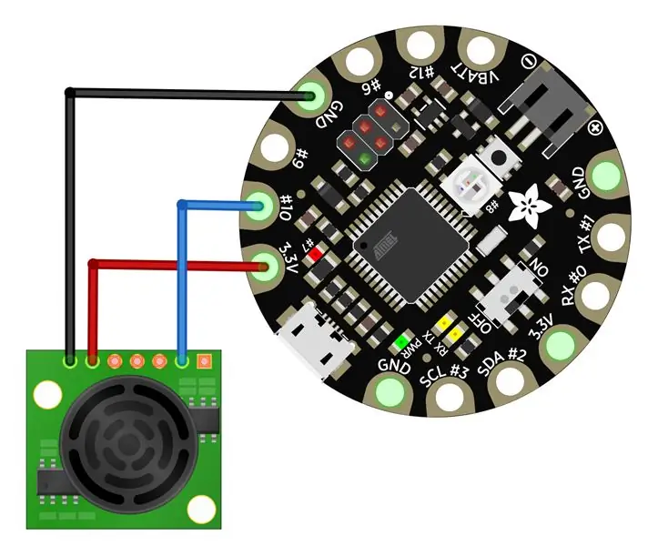 قم بتوصيل مستشعر UltraSonic