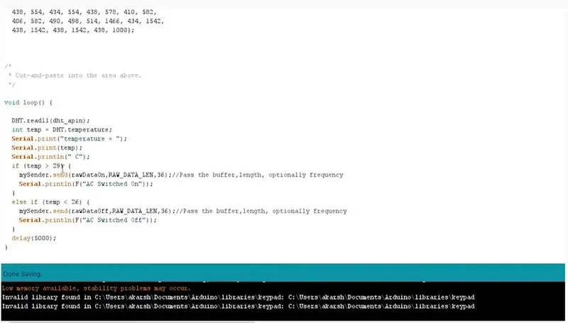 Codage de l'Arduino pour envoyer des signaux de commutation