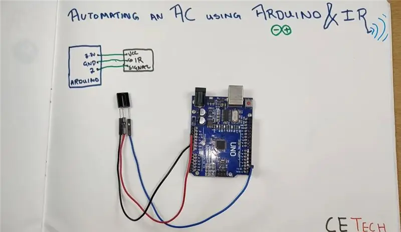 חיבור מקלט Arduino ו- IR