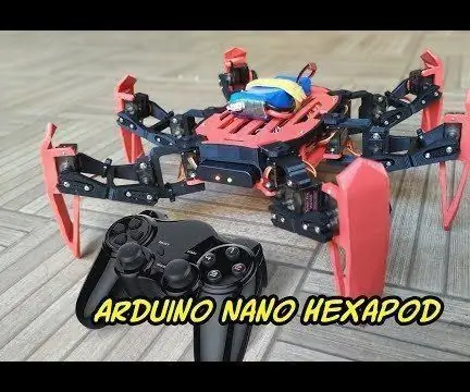 Afordable kontrolowany przez PS2 Arduino Nano 18 DOF Hexapod: 13 kroków (ze zdjęciami)