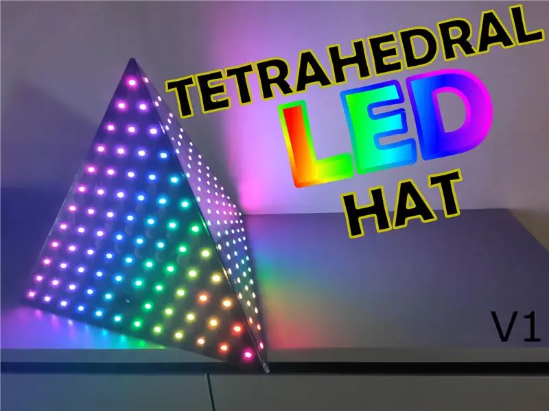 Tetraedrski LED klobuk (Deichkind Style) V1