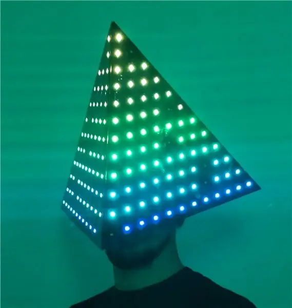 Tetrahedral LED Şapka (Deichkind Style) V1