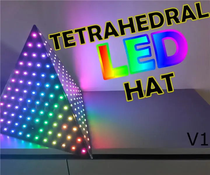 Tetraedrinen LED -hattu (Deichkind -tyyli) V1: 7 vaihetta (kuvilla)