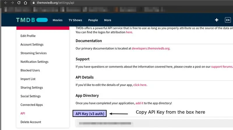 Skaffa API -nyckel för COVID 19 -data, filmer och tv -program