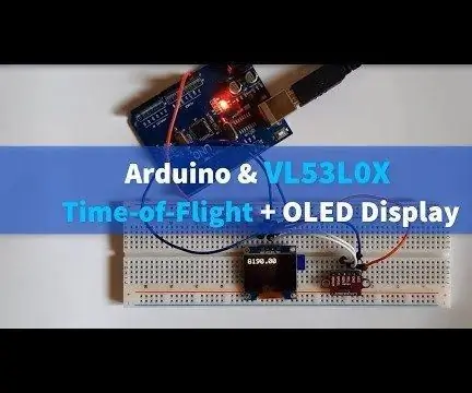 Vodič za vrijeme leta Arduino i VL53L0X + OLED zaslon: 6 koraka