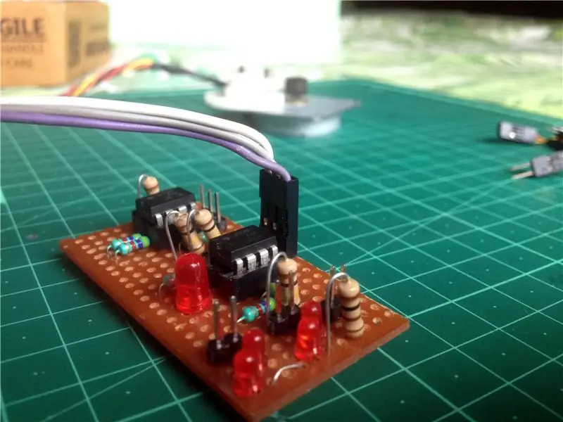 Tilslut trinmotoren til Rotary Encoder Board