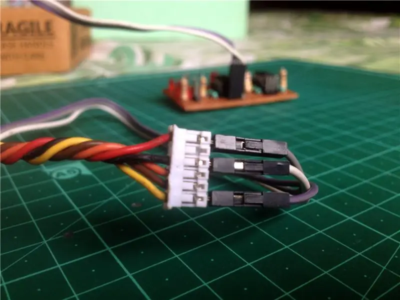 Anslut stegmotorn till Rotary Encoder Board