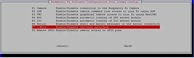 RPI: n valmistelu (aktivoi Spi, One-wire Bus)