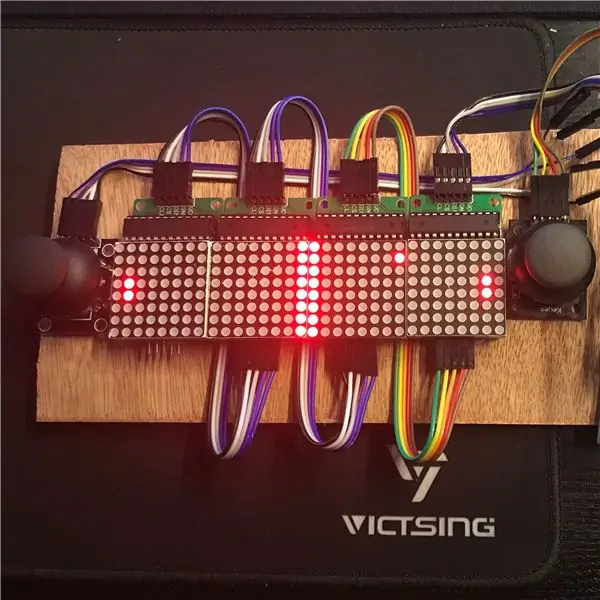 Tenisa teniss ar LED matricu, Arduino un kursorsviras