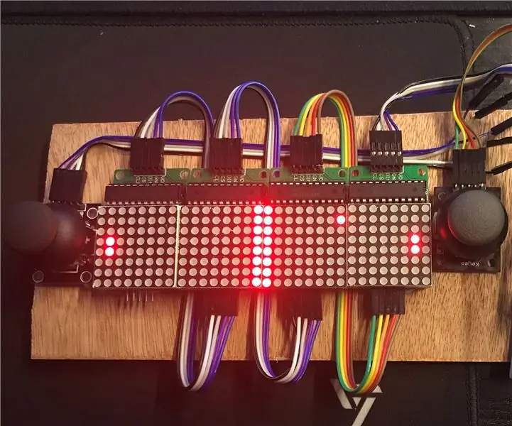 Pong Tennis s LED maticí, Arduino a joysticky: 5 kroků (s obrázky)