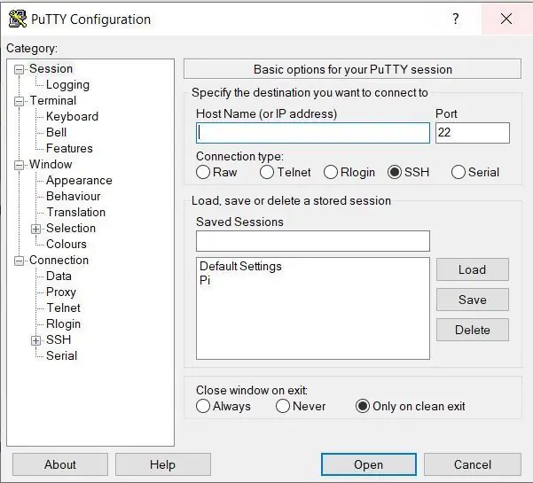 Σύνδεση με το Raspberry Pi