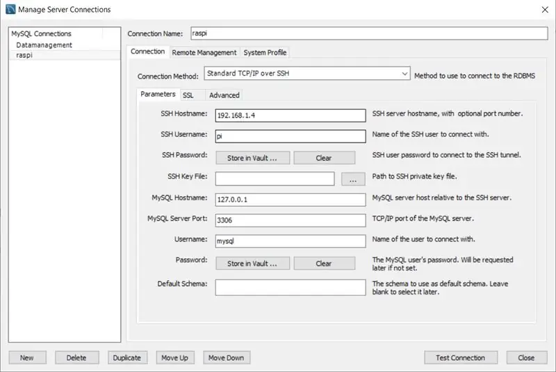 Създайте базата данни MySQL