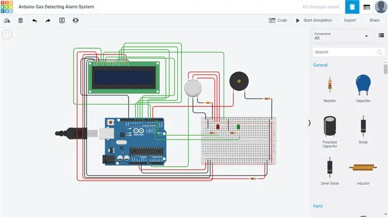 Алармена система за откриване на газ Arduino