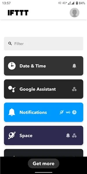 Configura IFTTT