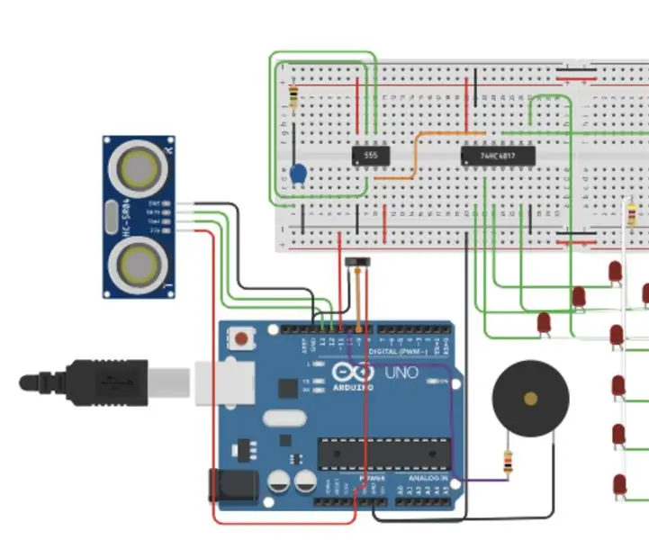 Alarmă senzor distanță W / Arduino: 5 pași