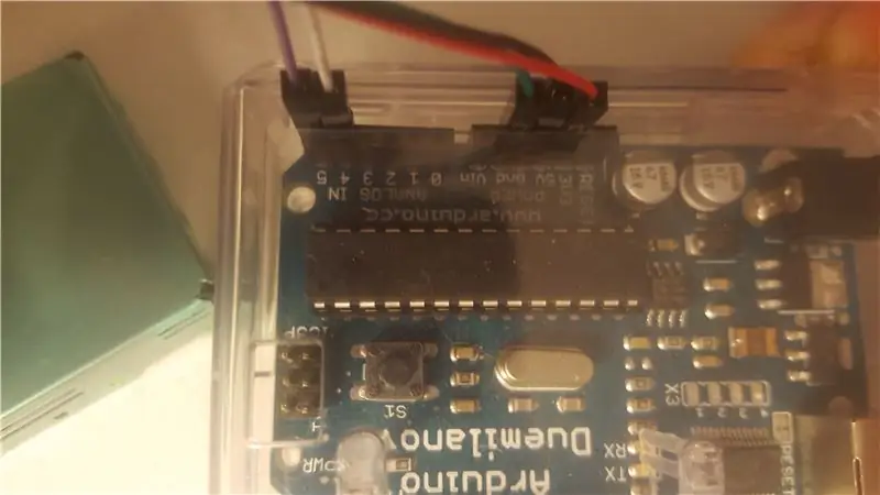 Koppel u sensor aan die Arduino vir die I2C -modus