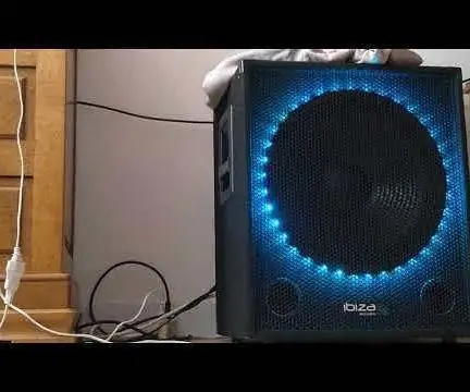 LEDs de subwoofer RGB reativo a graves de 7 modos: 5 etapas