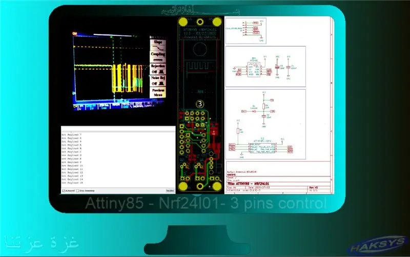 3 ATtiny85 kunjat Kontrolli i - Nrf24L01 - التحكم بثلاثة دبابيس فى