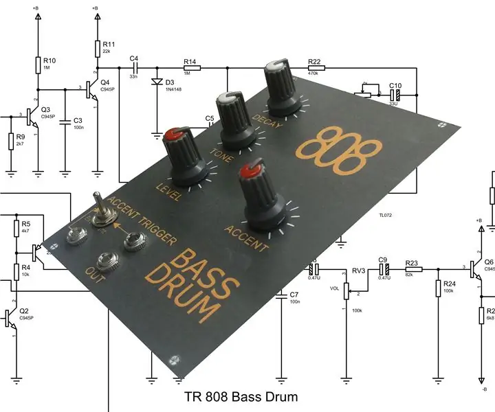 TR 808 bosinis būgnas. Analoginis garsas!: 5 žingsniai (su nuotraukomis)