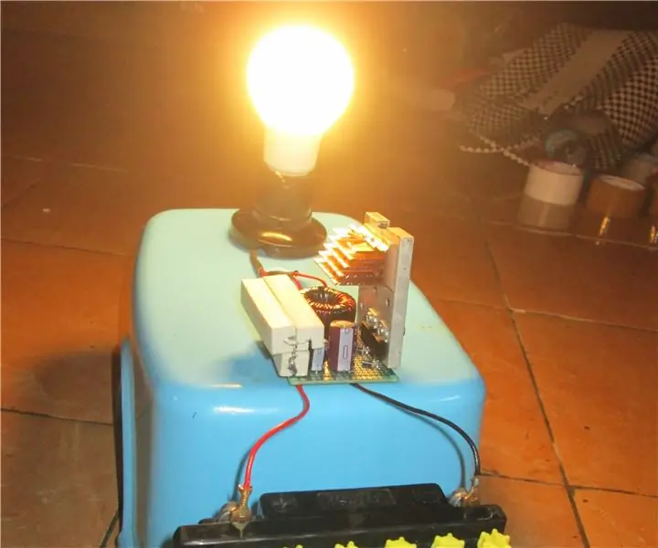 12V Mini Joule Thief Inverter - Power 220V AC LED -lampa med 12V batteri: 5 steg