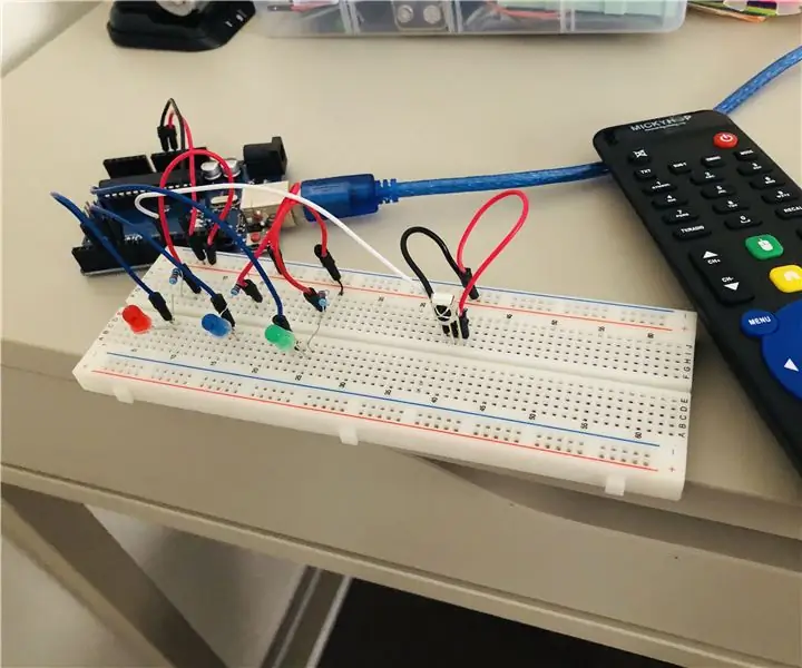 Control ng Ilaw ng IR Receiver: 4 na Hakbang