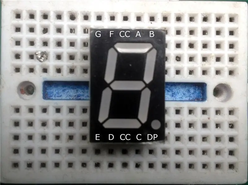 חבר את תצוגת ה- LED של 7 פלחים ללוח Arduino