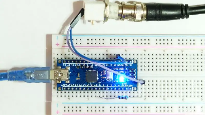 1024 vzorků FFT spektrálního analyzátoru pomocí Atmega1284