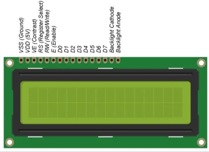 Электропроводка - подключение ЖК-дисплея 16 × 2 символов к Arduino Uno