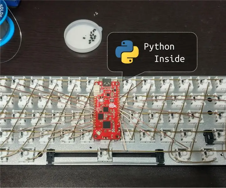 คีย์บอร์ด USB และ Bluetooth แบบมีสายด้วยมือที่ขับเคลื่อนโดย Python: 5 ขั้นตอน