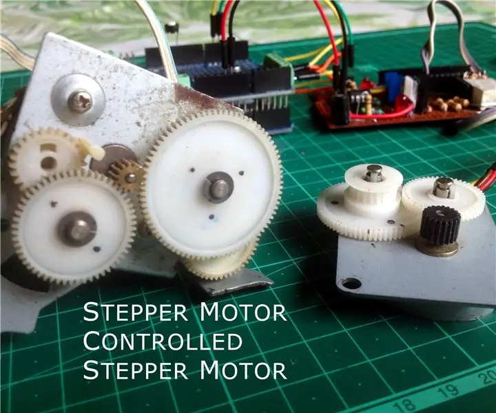 Motor paso a paso controlado por motor - Motor paso a paso como codificador rotatorio: 11 pasos (con imágenes)