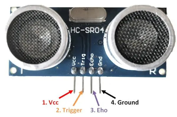 Stap 3: Stel ultrasoniese sensor en zoemer op