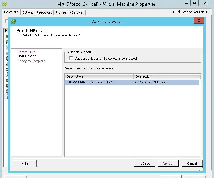 Cum să redirecționați modemul USB către o mașină virtuală VMware ESXi: 14 pași