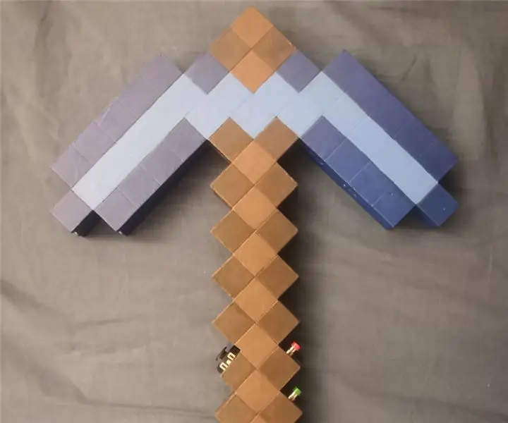 DIY Minecraft Pickaxe Controller: 4 ขั้นตอน (พร้อมรูปภาพ)