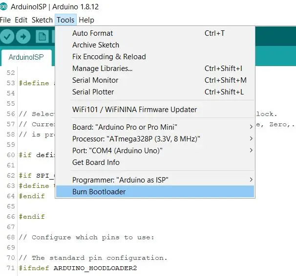 Editeu el fitxer Bootloader, graveu el Bootloader i pengeu el vostre esbós